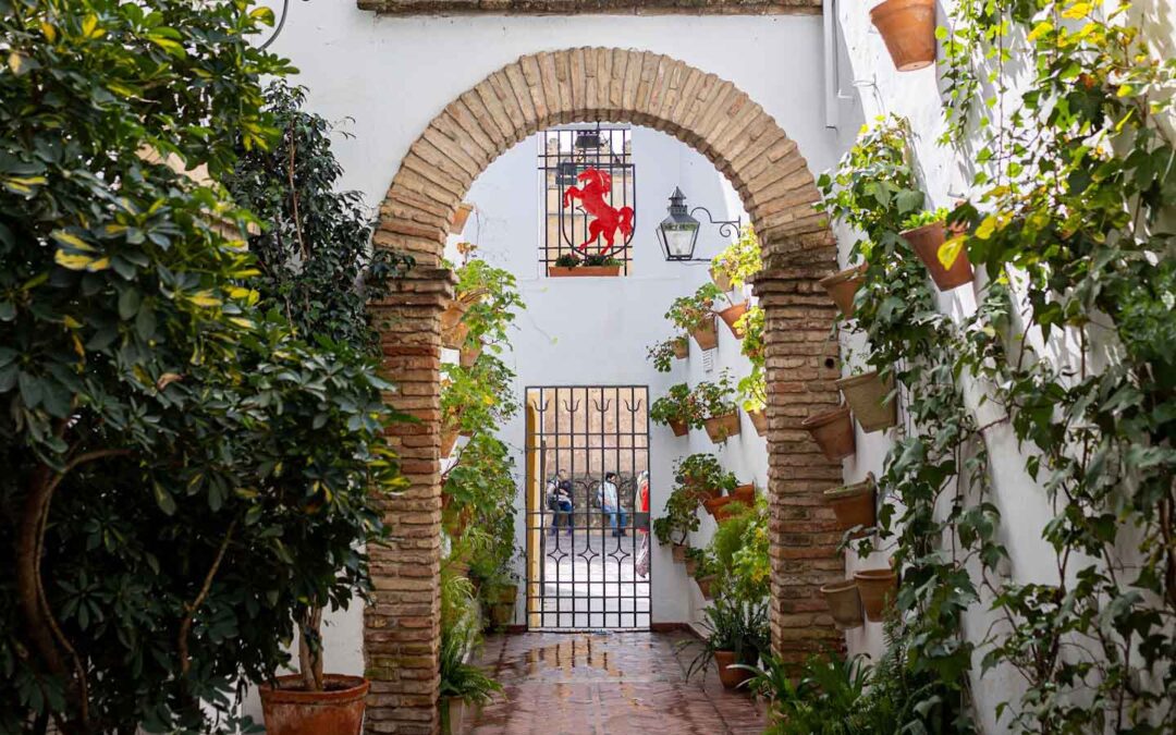 La terraza de El Caballo Rojo: un rincón que evoca los patios de Córdoba